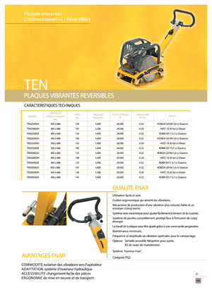 Piastre vibranti reversibili Enar TEN 3050 GH