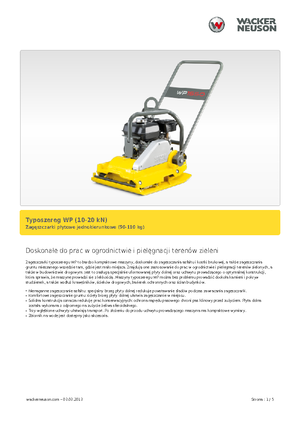 Piastre vibranti monodirezionali Wacker Neuson WP 1030 A