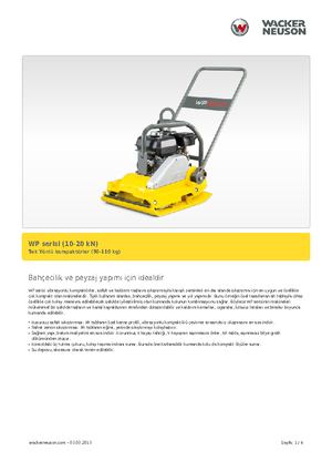 Piastre vibranti monodirezionali Wacker Neuson WP 1030 A