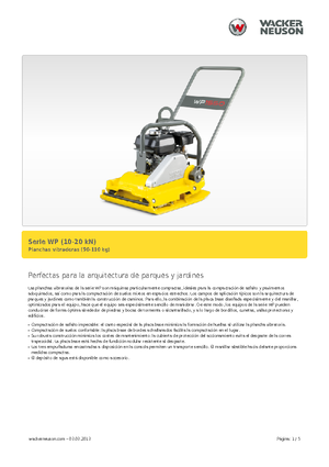 Piastre vibranti monodirezionali Wacker Neuson WP 1030 A