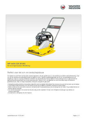 Piastre vibranti monodirezionali Wacker Neuson WP 1030 A