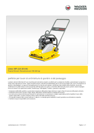 Piastre vibranti monodirezionali Wacker Neuson WP 1030 A
