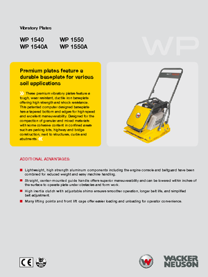 Piastre vibranti monodirezionali Wacker WP 1540 AW