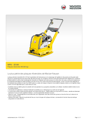 Piastre vibranti monodirezionali Wacker Neuson WPU 1550 A