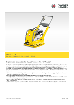 Piastre vibranti monodirezionali Wacker Neuson WPU 1550 A