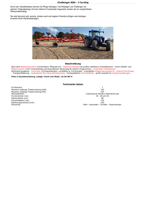 Aratri Kuhn Challenger 7E NSH + ZXL 