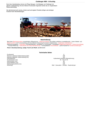 Aratri Kuhn Challenger 9E NSH