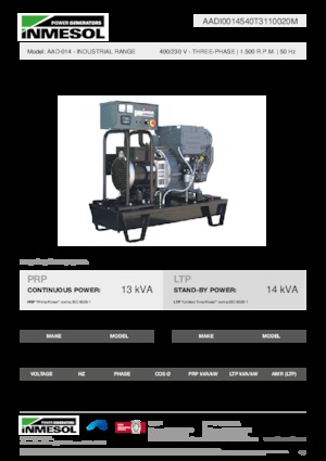 Generatori diesel INMESOL AAD-014
