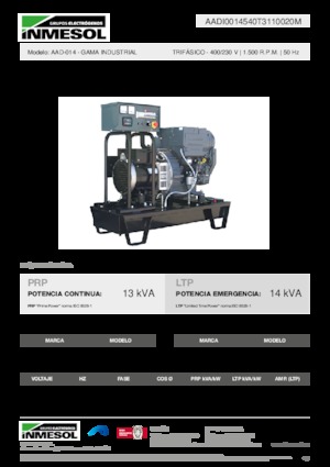 Generatori diesel INMESOL AAD-014