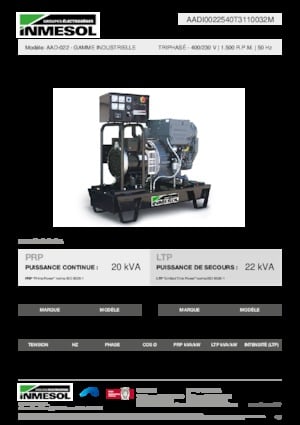 Generatori diesel INMESOL AAD-022