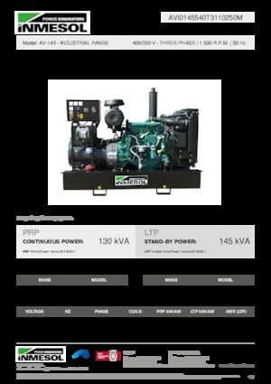 Generatori diesel INMESOL AV-145