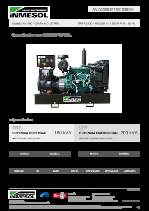Generatori diesel INMESOL AV-200