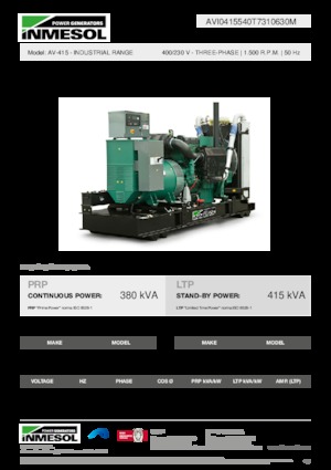 Generatori diesel INMESOL AV-415