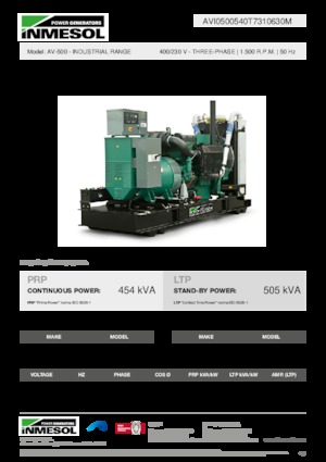Generatori diesel INMESOL AV-500
