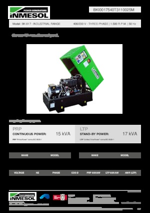 Generatori diesel INMESOL BK-017