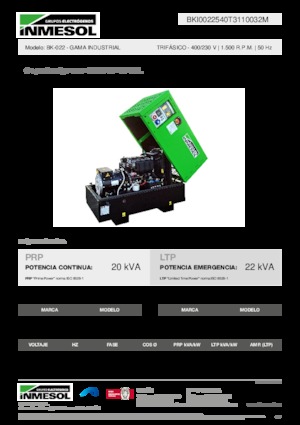Generatori diesel INMESOL BK-022