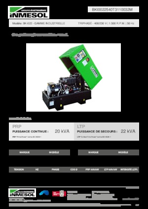 Generatori diesel INMESOL BK-022