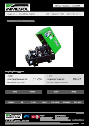 Generatori diesel INMESOL BK-18
