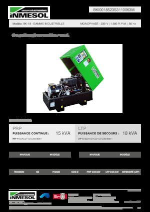 Generatori diesel INMESOL BK-18