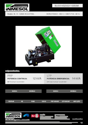 Generatori diesel INMESOL BL-14