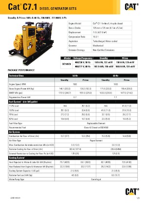 Generatori diesel Caterpillar C7.1-DE 165