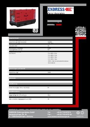Generatori diesel Endress ESE 110 IW/RS