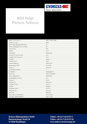 Generatori diesel Endress ESE 275 VW AS