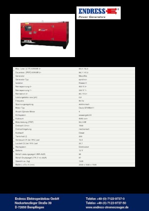 Generatori diesel Endress ESE 65 DW-AS