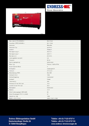Generatori diesel Endress ESE 65 PW/AS
