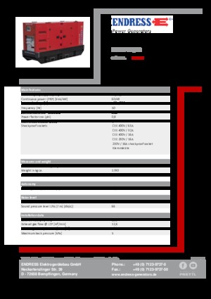 Generatori diesel Endress ESE 67 IW/RS