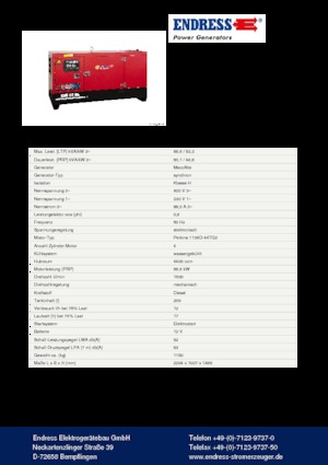 Generatori diesel Endress ESE 67 PW/MS