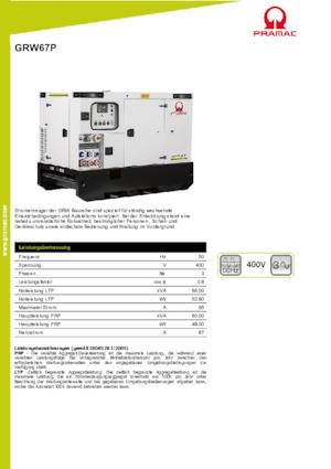 Generatori diesel PRAMAC Lifter GRW 67 P