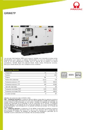 Generatori diesel PRAMAC Lifter GRW 67 P
