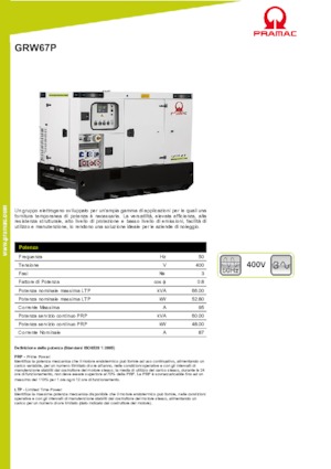 Generatori diesel PRAMAC Lifter GRW 67 P