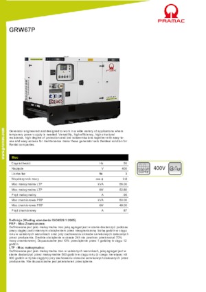Generatori diesel PRAMAC Lifter GRW 67 P