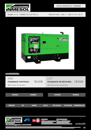 Generatori diesel INMESOL IK-18