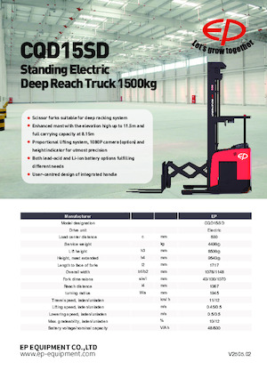 Carrelli elevatori retrattili elettrici EP CQD15SD