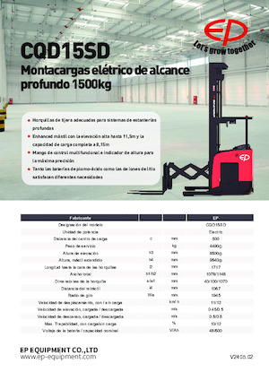 Carrelli elevatori retrattili elettrici EP CQD15SD