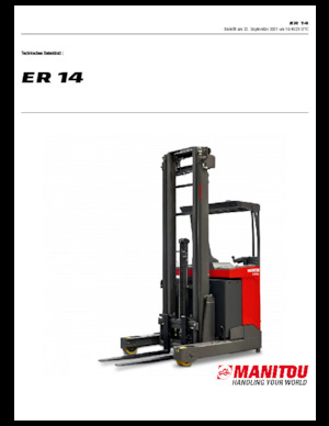 Carrelli elevatori retrattili elettrici Manitou ER 14