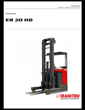 Carrelli elevatori retrattili elettrici Manitou ER 20 HD