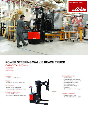 Carrelli elevatori retrattili elettrici Linde ML14ASX