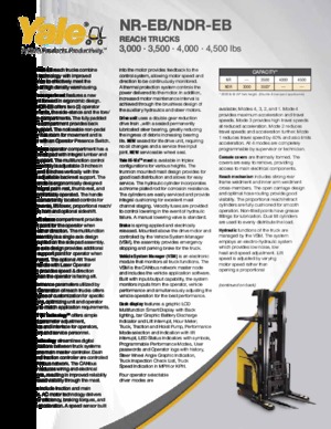 Carrelli elevatori retrattili elettrici Yale NR040EB