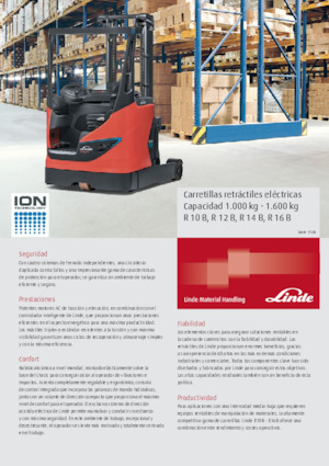 Carrelli elevatori retrattili elettrici Linde R10B triplex