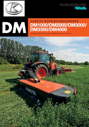 Falciatrici a dischi disco senza condizionatore Kubota DM2032