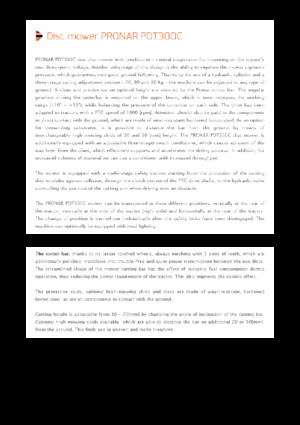 Falciatrici a dischi disco con condizionatore Pronar PDT 300 C