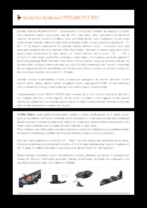 Falciatrici a dischi disco senza condizionatore Pronar PDT 300