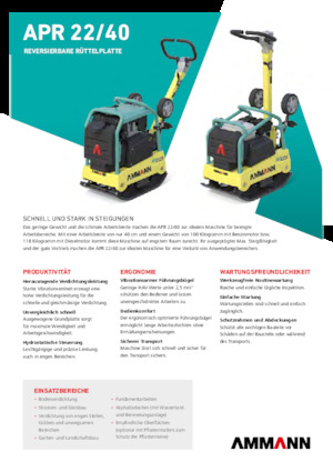 Piastre vibranti reversibili Ammann APR 2240