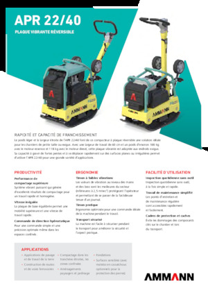 Piastre vibranti reversibili Ammann APR 2240