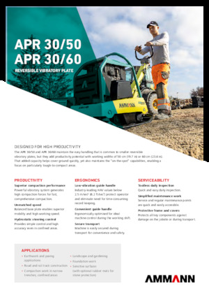 Piastre vibranti reversibili Ammann APR 3060