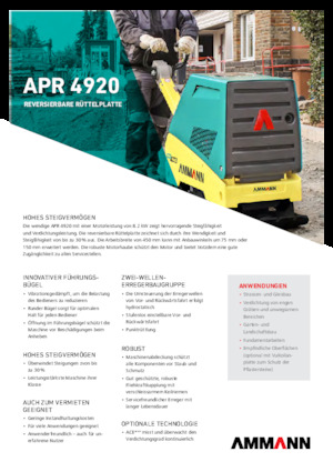 Piastre vibranti reversibili Ammann APR 4920